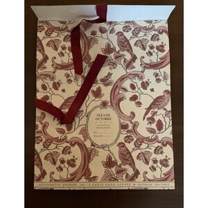 NEW Sezane Octobre Red White Cream Holiday Gift Pouch